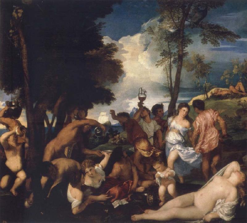TIZIANO Vecellio Bacchanal or the Andrier Sweden oil painting art